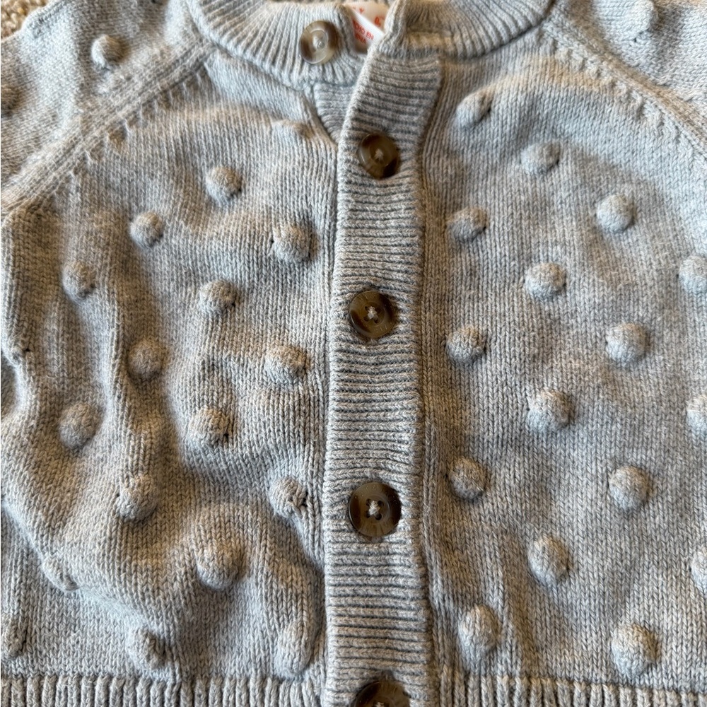 Cat & Jack Gray Button-Up Cardigan - Picture 2 of 4